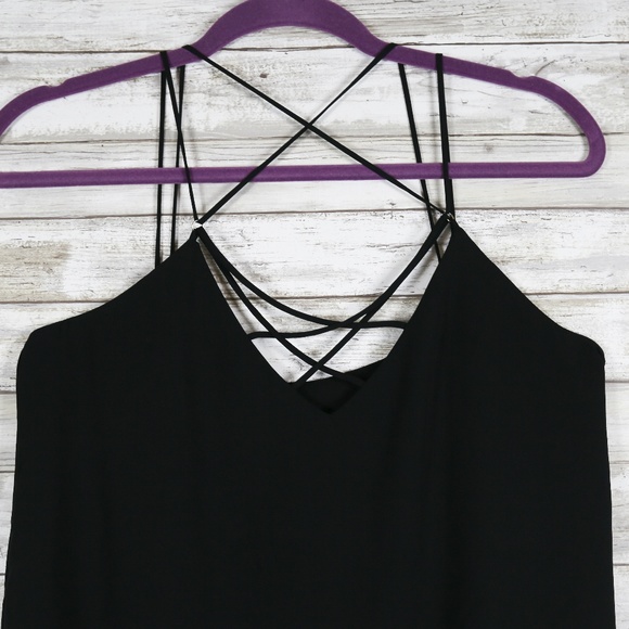 EXPRESS Black Silk Cute Top sz Sm - Picture 4 of 6